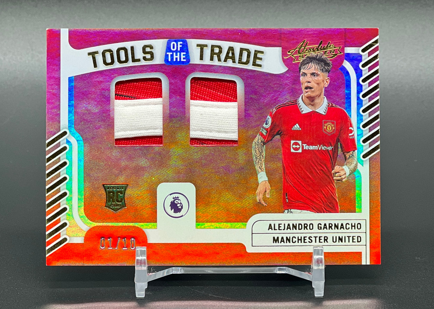 Panini Chronicles Premier League 2022-23 Alejandro Garnacho Rookie Dual Patch /10
