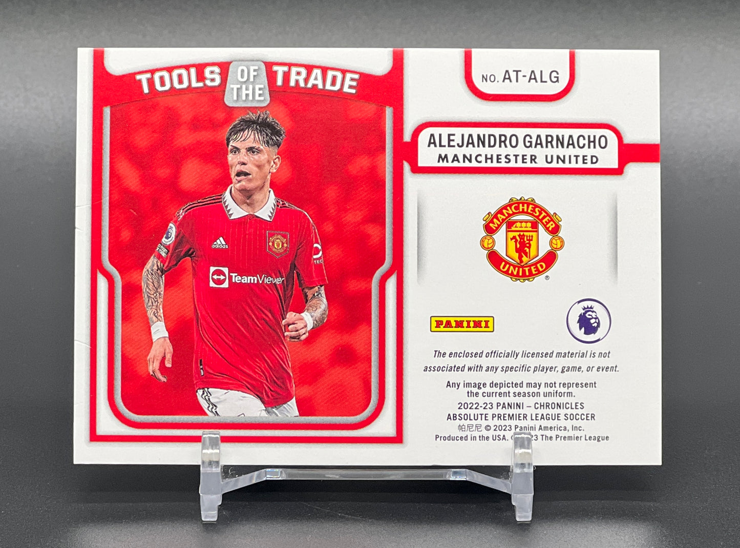 Panini Chronicles Premier League 2022-23 Alejandro Garnacho Rookie Dual Patch /10