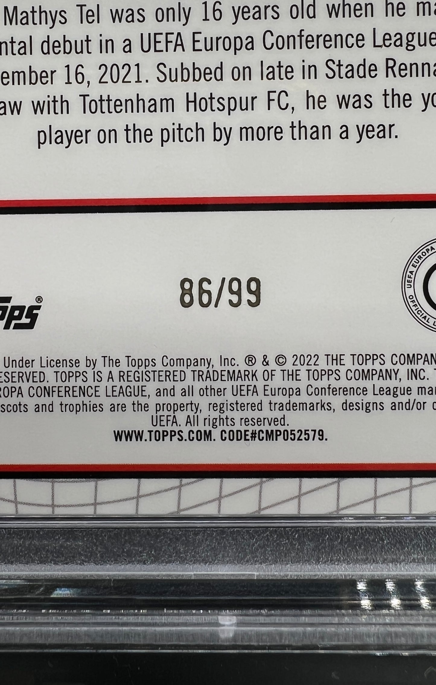 Topps Merlin Chrome 2021-22 Mathys Tel Rookie /99 Green Mojo PSA 10 Gem Mint