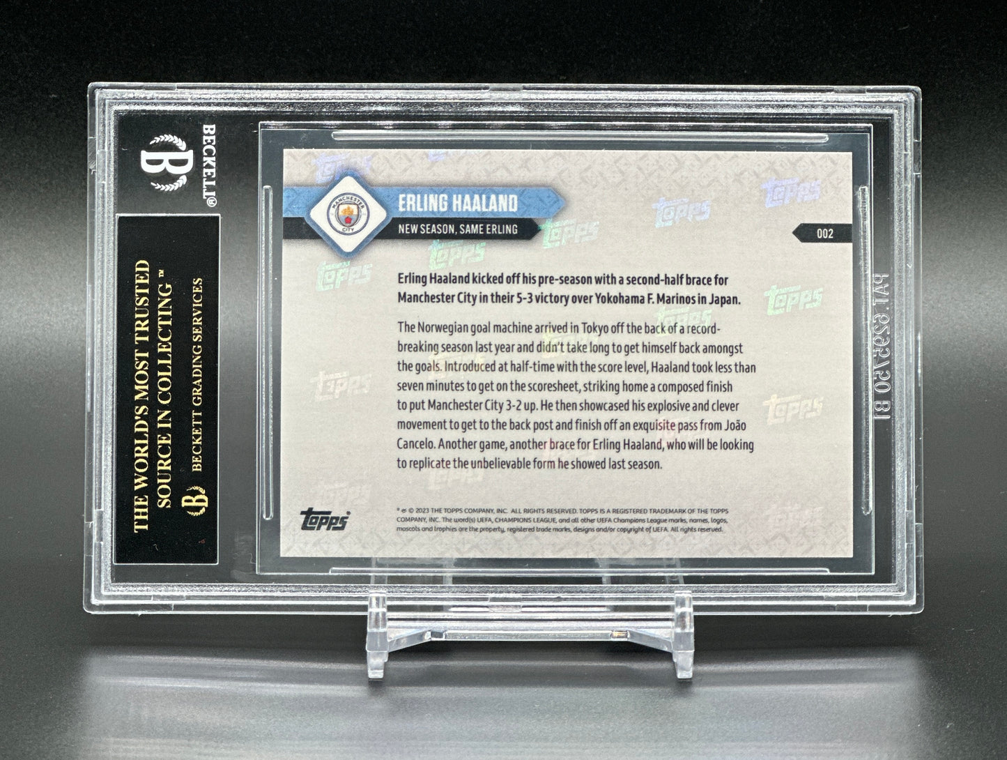 Topps Now 2023 Erling Haaland BGS 10 Black Label Manchester City