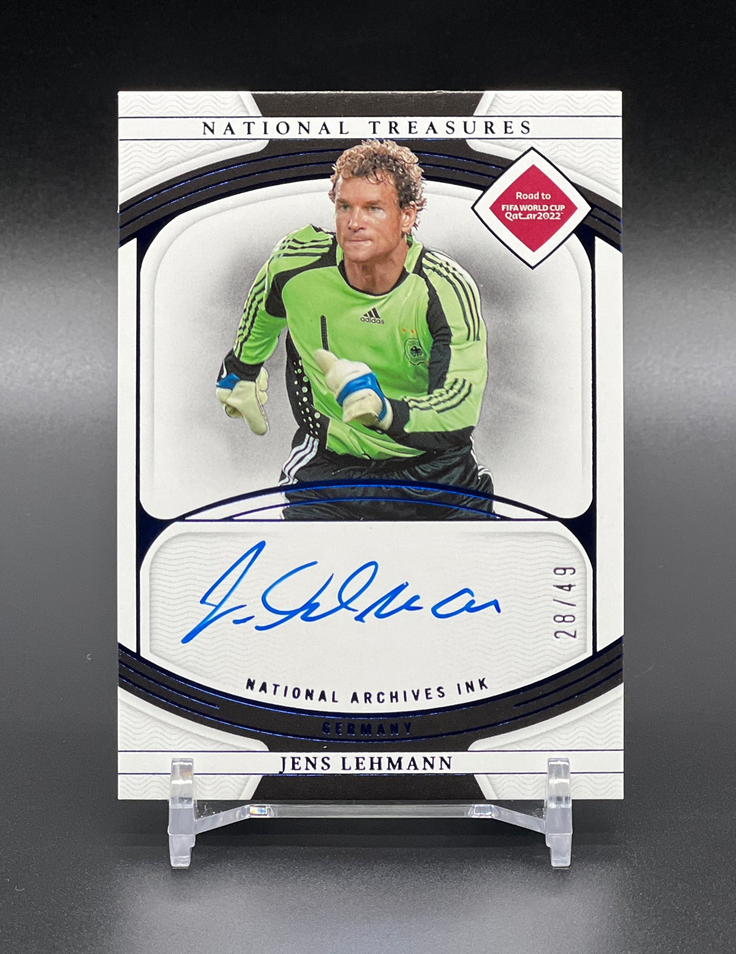 Panini National Treasures World Cup 2022 Jens Lehmann On Card Auto /49 Deutschland