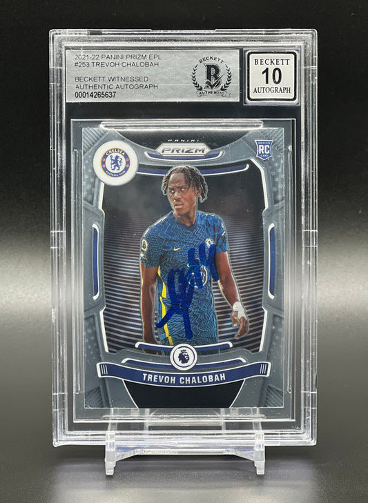 Panini Prizm Premier League 2021-22 Trevoh Chalobah Rookie On Card Autograph BGS 10