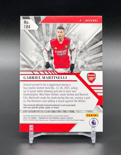 Panini Chronicles Premier League 2021-22 Gabriel Martinelli Rookie Patch 01/10