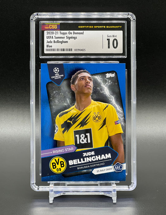 Topps Summer Signings UCL 2020-21 Jude Bellingham Rookie /50 CSG 10 Gem Mint