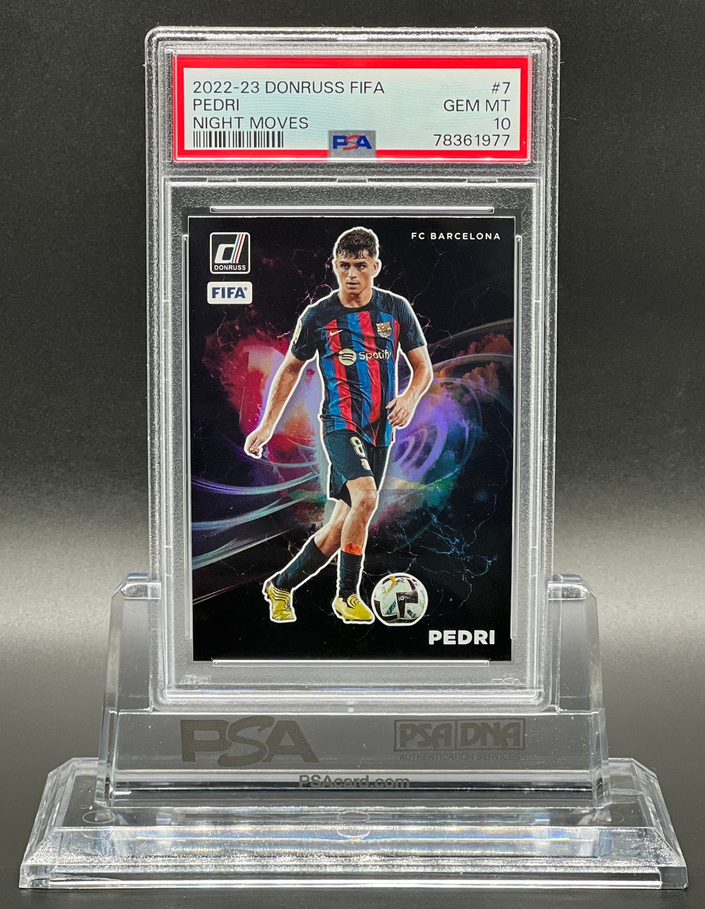 Panini Donruss FIFA 2022-23 Pedri Night Moves Case Hit SSP PSA 10 Gem Mint