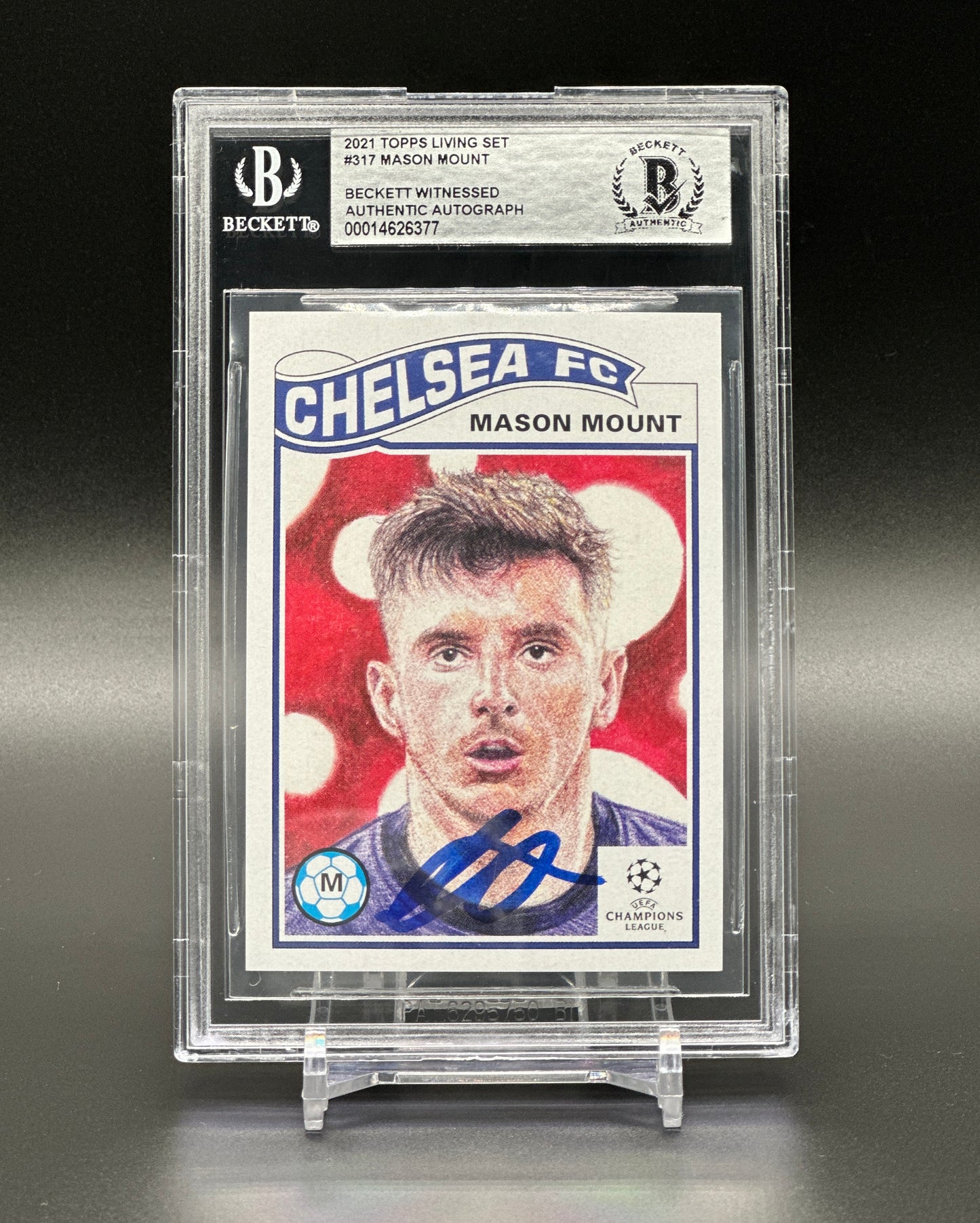 Topps Living UCL 2021 Mason Mount On Card Autograph BGS Authentic