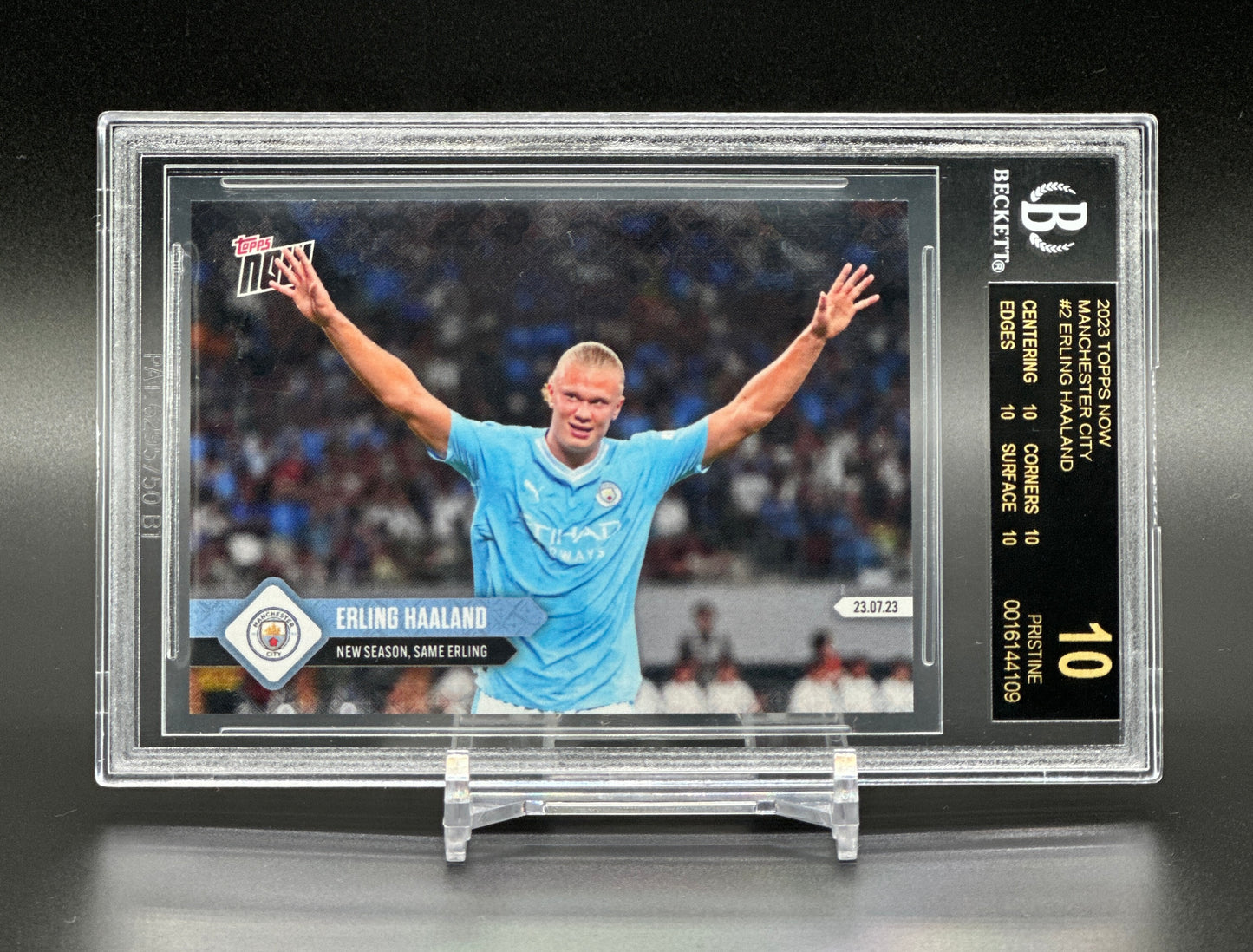 Topps Now 2023 Erling Haaland BGS 10 Black Label Manchester City