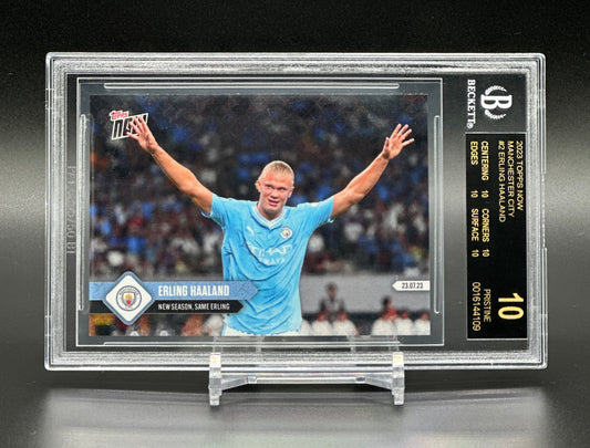 Topps Now 2023 Erling Haaland BGS 10 Black Label Manchester City