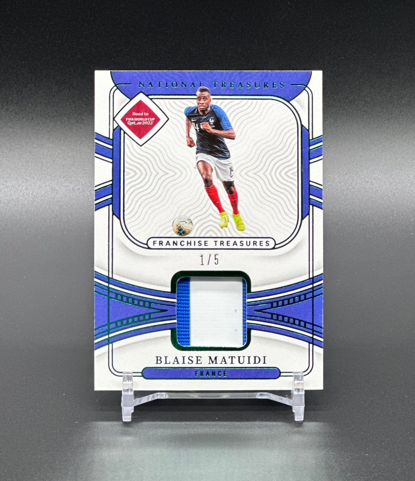 Panini National Treasures World Cup 2022 Blaise Matuidi Patch 1/5 Player-worn