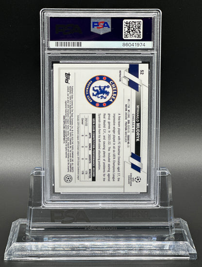 Topps Chrome UCC 2022-23 Mykhailo Mudryk Rookie Refractor PSA 10 Gem Mint