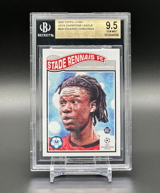 Topps UCL 2020-21 Eduardo Camavinga Rookie BGS 9.5 Gem Mint Real Madrid