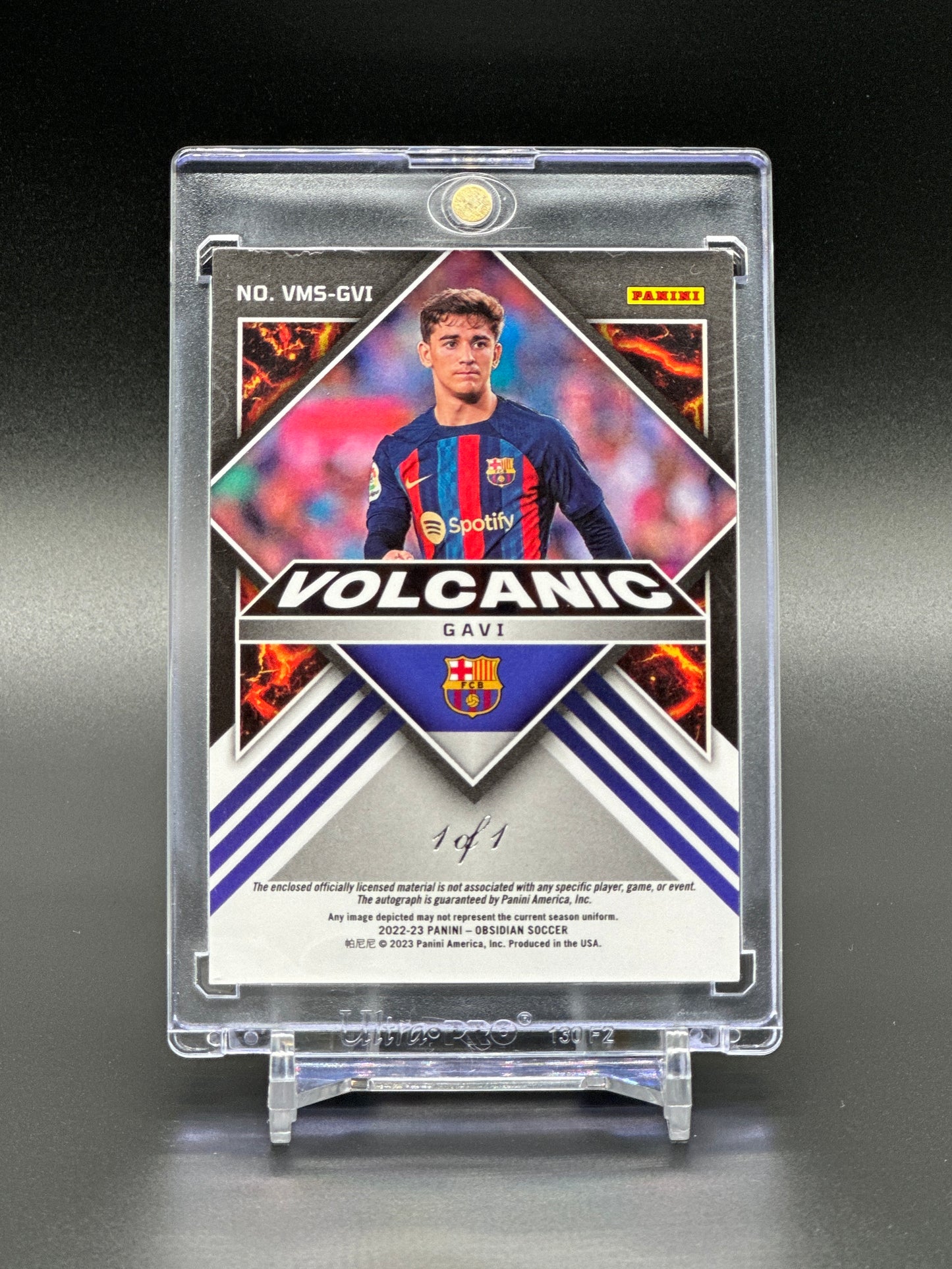 Panini Obsidian 2022-23 Gavi Auto Patch 1/1 Volcanic 1 of 1 FC Barcelona