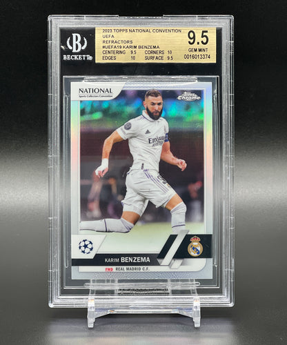 Topps Chrome UCC 2022-23 NSCC Karim Benzema Refractor National Sports Collectors Convention BGS 9,5 Gem Mint