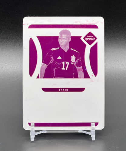 Panini National Treasures World Cup 2022 Ansu Fati 1/1 Printing Plate 1 of 1