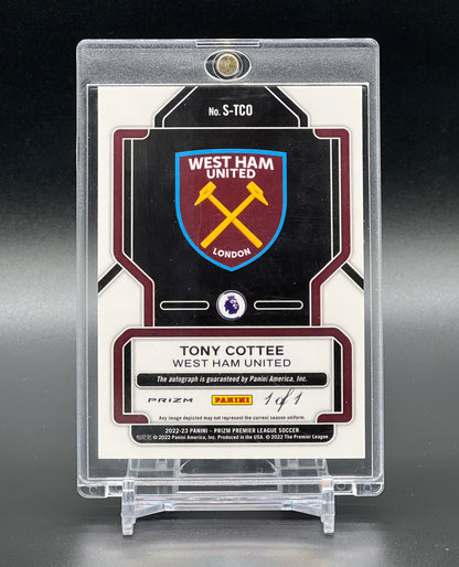 Panini Prizm Premier League 2022-23 Tony Cottee Auto 1/1 Black Prizm Choice