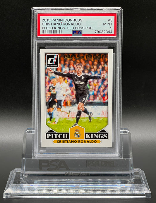 Panini Donruss 2015 Cristiano Ronaldo /99 Gold Press Proof PSA 9 Mint