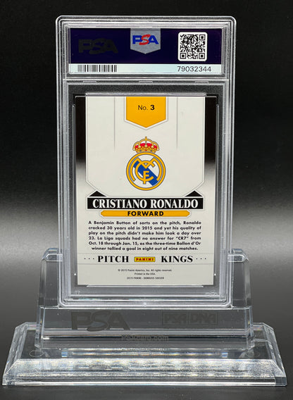 Panini Donruss 2015 Cristiano Ronaldo /99 Gold Press Proof PSA 9 Mint